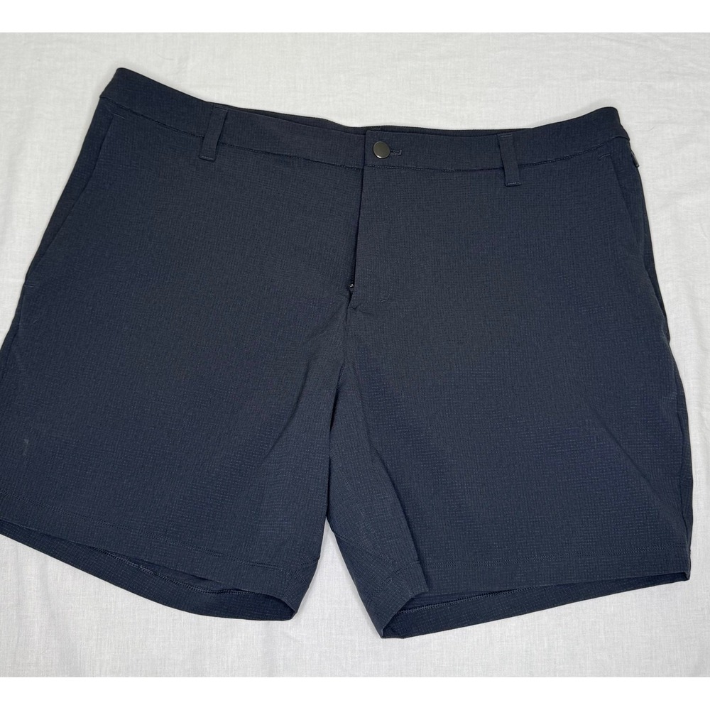 Lululemon Commission Shorts Mens 38 Charcoal Grey Textured 7 Inch Inseam Golf
